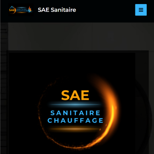 SAE sanitaire chauffage site web design graphique