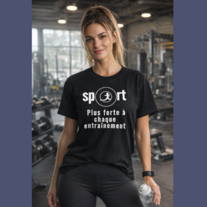 t-shirt femme sport avec motif