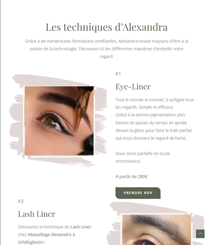 Site web maquillage permanent centre laser Strasbourg maquillage-alexandra.fr